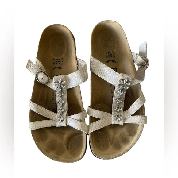 Birkenstock Betula Tango Sandal w. Jewels Size F/8 - Picture 1 of 5